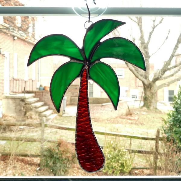 Palm Tree Stained Glass Suncatcher