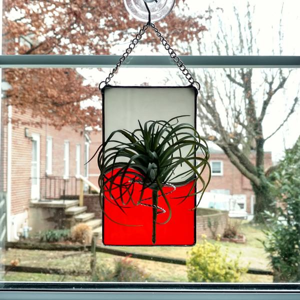 Stained Glass Air Plant Holder, Custom Colors Available
