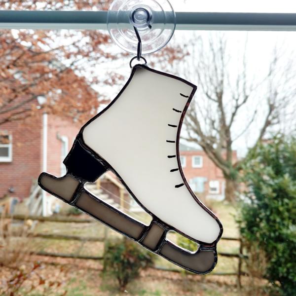 Ice Skate Stained Glass Suncatcher