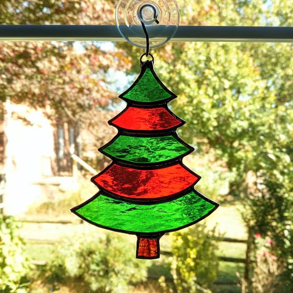 Stained Glass Christmas Tree Suncatcher / Ornament