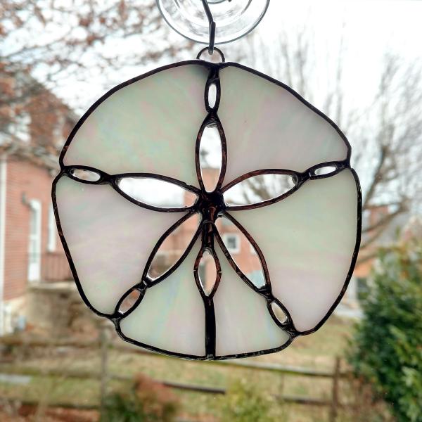 Sand Dollar Stained Glass Suncatcher