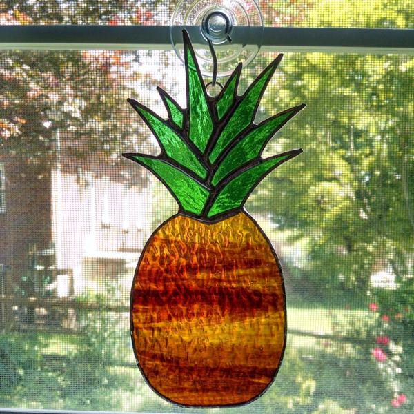 Pineapple Stained Glass Suncatcher