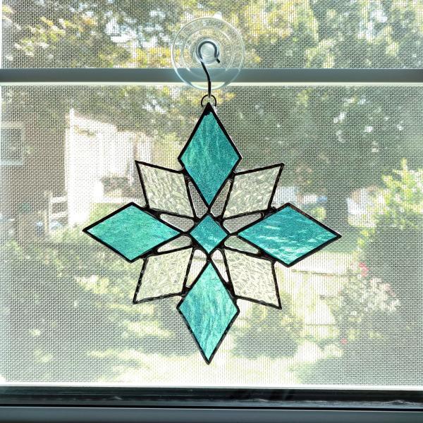 Snowflake Stained Glass Suncatcher