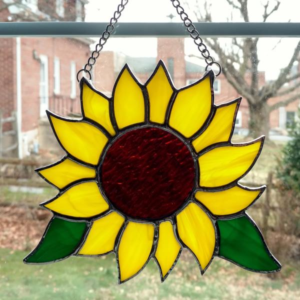 Stained Glass Sunflower Suncatcher