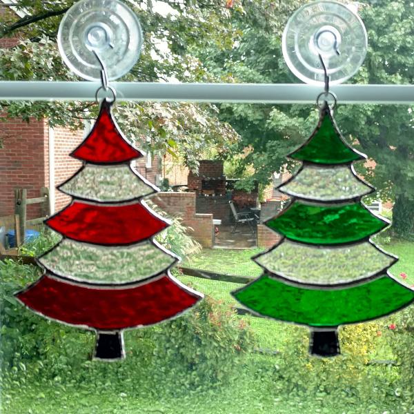 Stained Glass Christmas Tree Suncatcher / Ornament