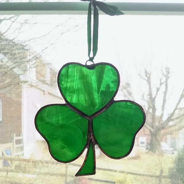 Shamrock Stained Glass Suncatcher