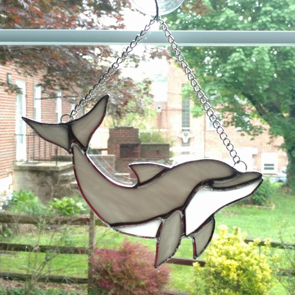Dolphin Stained Glass Suncatcher