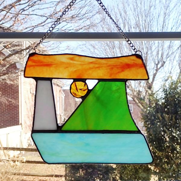 Abstract Stonehenge Stained Glass Suncatcher