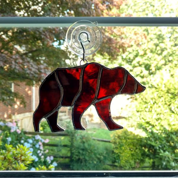 Stained Glass Bear Suncatcher