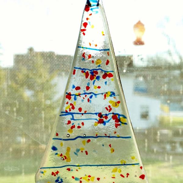 Fused Glass Christmas Tree Suncatcher / Ornament