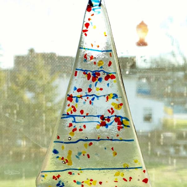 Fused Glass Christmas Tree Suncatcher / Ornament