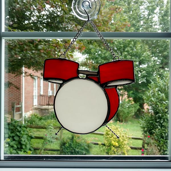 Drum Set Stained Glass Suncatcher