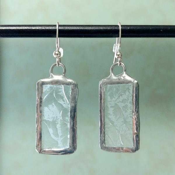 Lacy Etched Stained Glass Earrings