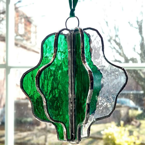 3-D Stained Glass Shamrock Suncatcher