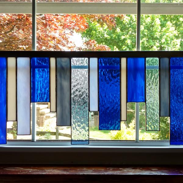 Stained Glass Window Valence, Custom Window Treatment