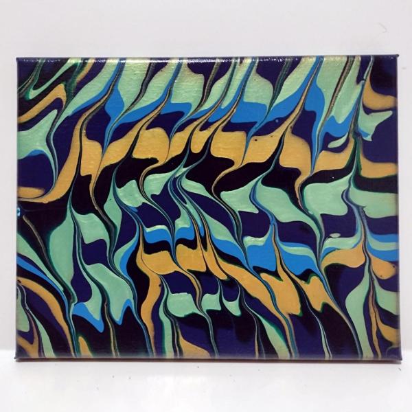 Pearlized Psychedelic Abstract Original Acrylic Painting, 8" x 10"