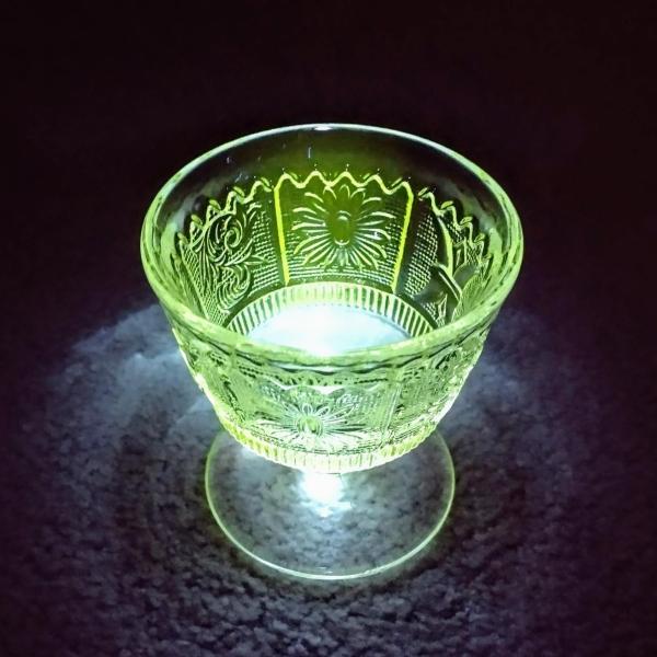 Vintage Westmoreland Princess Feather Clear Low Sherbet Cup, EAPG Dessert Cup, Manganese Glass