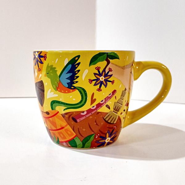 Vintage Nestle Abuelita Mexican Hot Chocolate Mug, Colorful Ceramic Coffee Tea Mug Cup