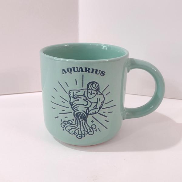 Aquarius Zodiac Mug, 14oz Wild Sage Double Sided Zodiac Coffee Mug