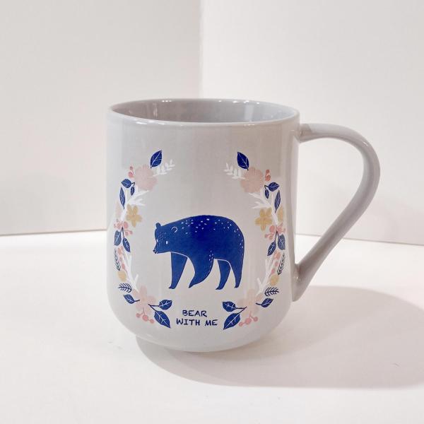Vintage Bear With Me Ceramic Coffee Tea Mug, Large Oversized Mug