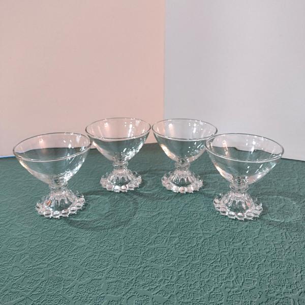 Vintage Anchor Hocking Berwick Boopie Champagne / Tall Sherbet Glasses, Set of Four
