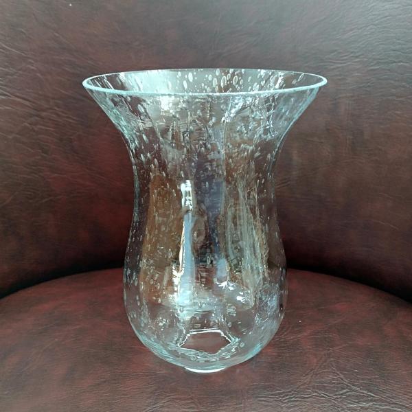 Vintage Clear Bubble Glass Hurricane Candle Chimney, Glass Oil Lamp Globe
