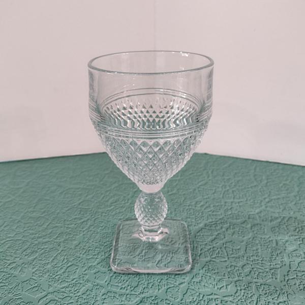 Vintage Cambridge Mt. Vernon Water Wine Goblet, UV Reactive Glass