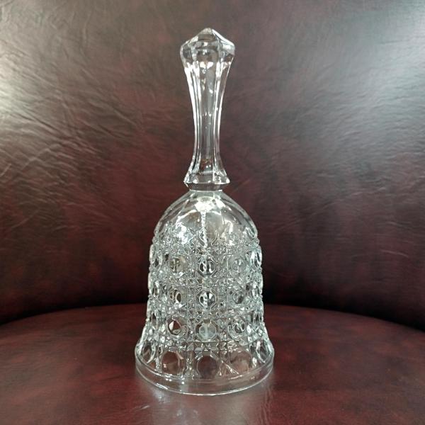Vintage Federal Glass Windsor Button and Cane Clear Glass Bell