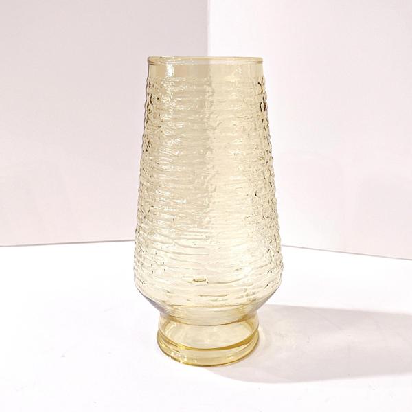 Vintage Anchor Hocking Soreno Gold Amber Glass Hurricane Candle Chimney, Textured Bark Glass Oil Lamp Globe