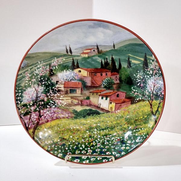 Vintage CMG Wildflowers Pasta Serving Bowl, Floral Countryside Design, Made in Portugal