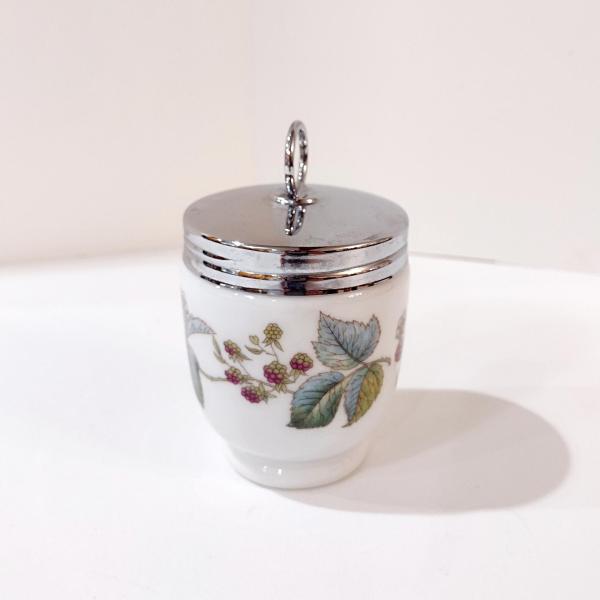 Royal Worcester Lavinia Porcelain Egg Coddler, Ceramic Floral Storage Jar with Lid