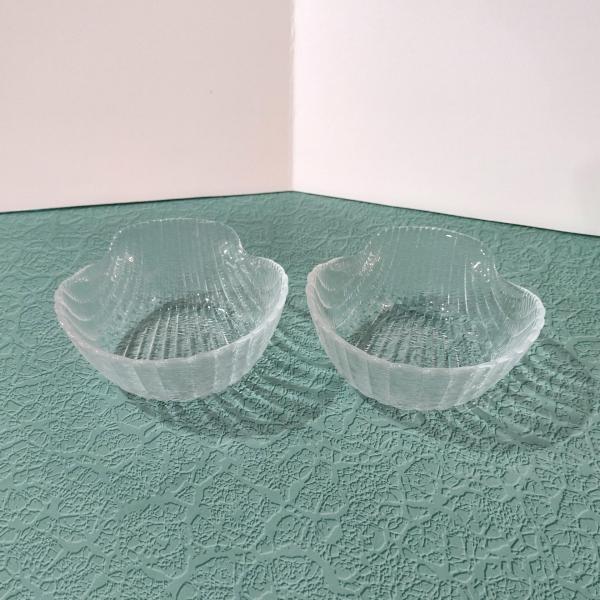Vintage Arcoroc Coquillage Shell Fruit Dessert Bowls, Set of 2