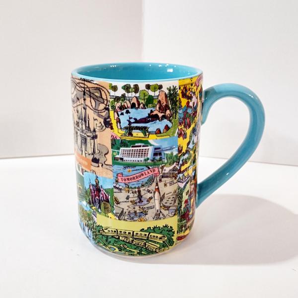 Vintage Disney Parks Magic Kingdom Attractions Map Ceramic Coffee Tea Mug