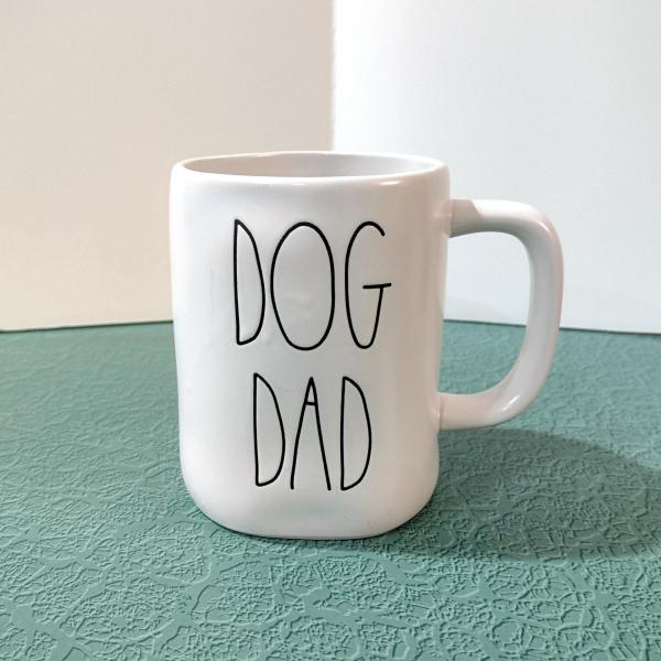 Vintage Rae Dunn Dog Dad Oversized Coffee Tea Mug, Father's Day Dog Lover Gift