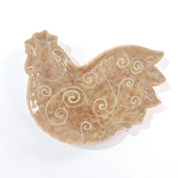 Vintage Cracker Barrel Elegant Rooster Ceramic Spoon Rest, Susan Winget Designs Tea Bag Rest