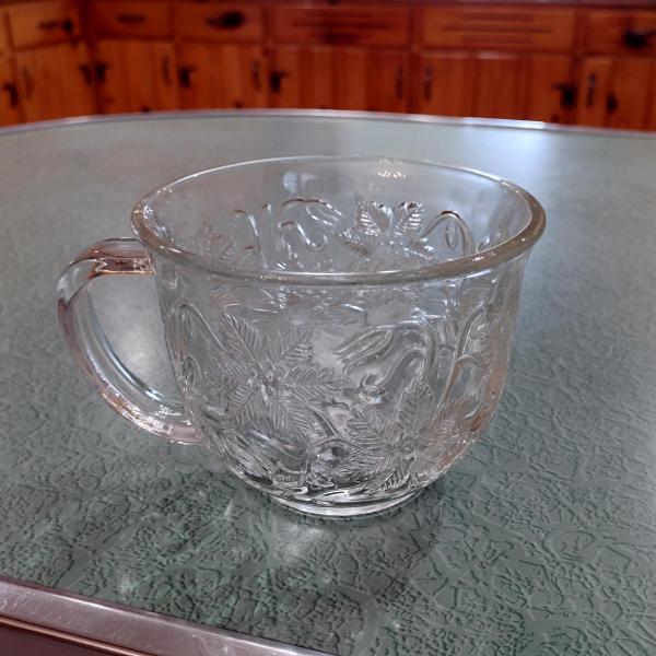 Vintage Princess House Fantasia Cappuccino Clear Glass Mug Item 305, 16 Ounce Coffee Tea Mug