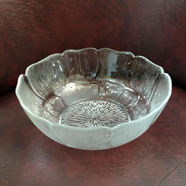 Vintage Arcoroc Fleur 7" Round Bowl, Fleur Punch Bowl Stand