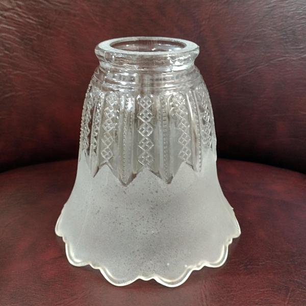 Vintage Art Deco Style Frosted Glass Lamp Shade, Replacement Pendant Lamp Shade