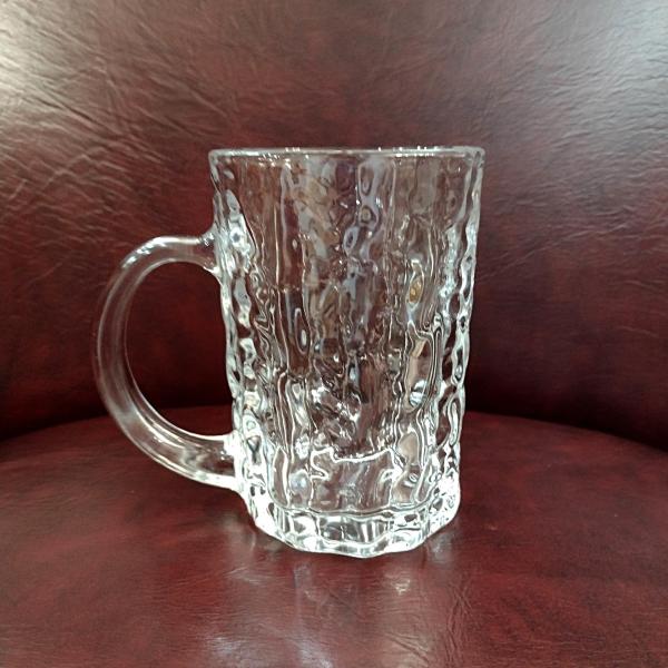 Vintage Mikasa Frostfire Clear Glass Beer Mugs, Set of Four