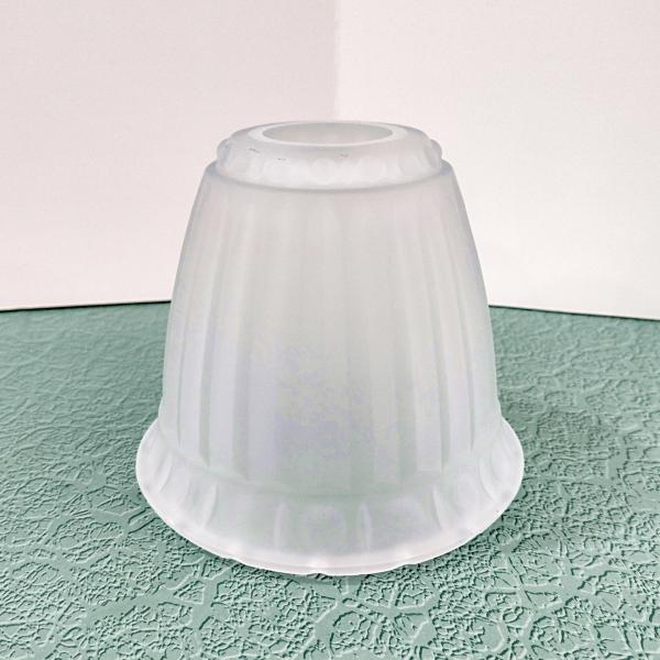 Vintage Ribbed Frosted Glass Lamp Light Shade, Bell Shaped Replacement Shade