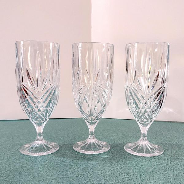 Vintage Godinger Shannon Milano Dublin Crystal Iced Tea Glasses, Set of Three