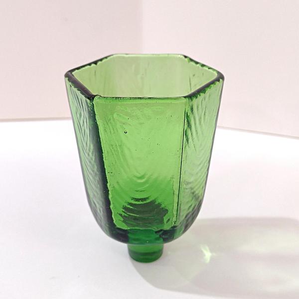 Vintage Green Hexagonal Sconce Pegged Votive Candle Cup