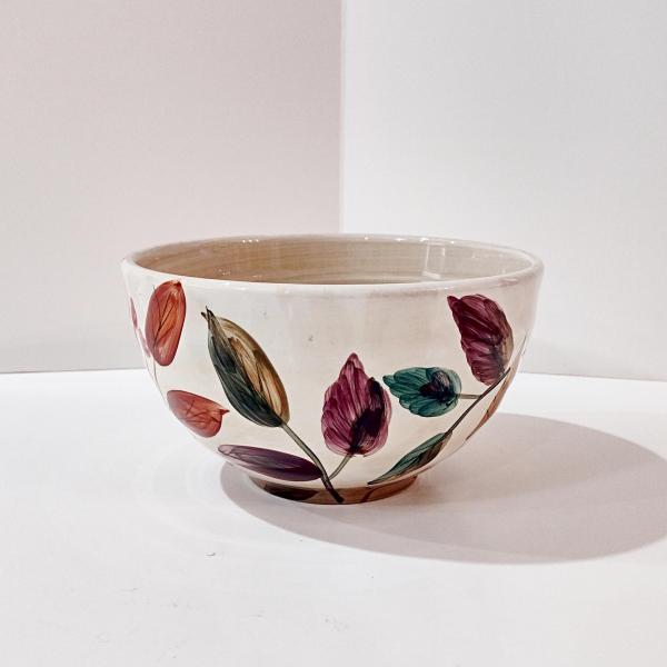 Vintage Home Trends Shadowwood Oversized Soup Cereal Bowl, Fall Leaves Foliage Ceramic Serving Bowl