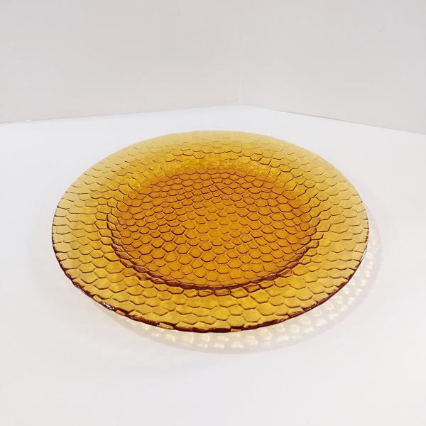 Vintage Winterthur Amber Honeycomb 11" Dinner Plate