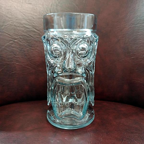 Vintage Hawaiian Clear Glass Tiki Cup Mug