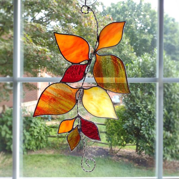 Stained Glass Fall Leaves