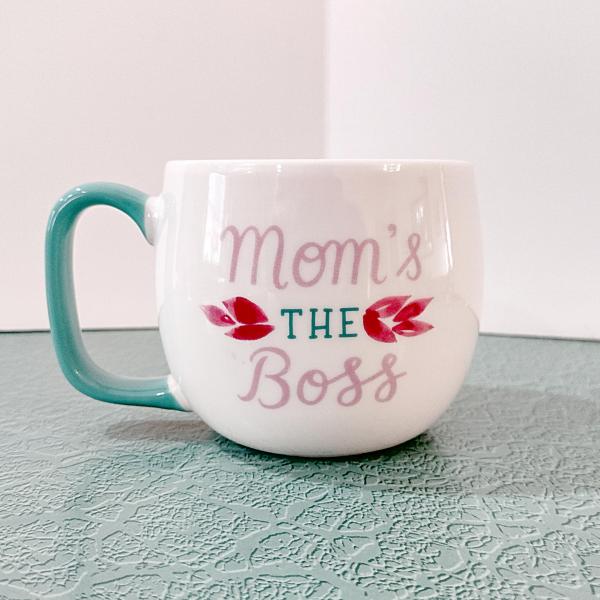 Vintage Mom's the Boss Ceramic Coffee Mug, Mother's Day Gift