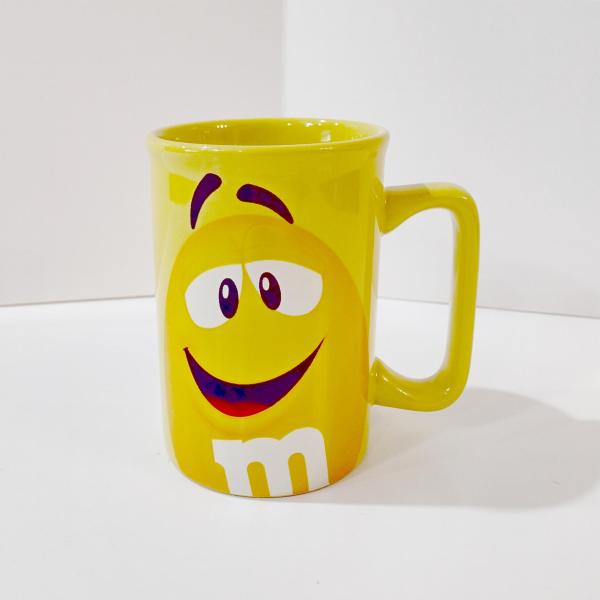 Vintage Yellow M & M Candy Ceramic Coffee Tea Mug