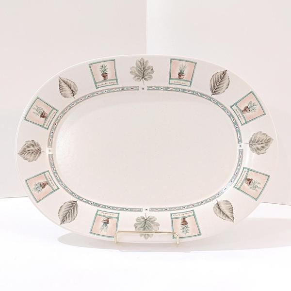 Vintage Pfaltzgraff Naturewood Stoneware 15 Inch Platter, Large Ceramic Serving Tray