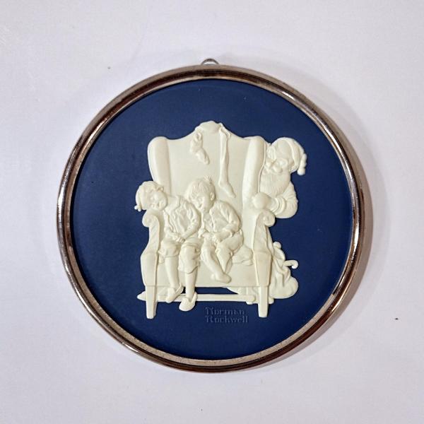 Vintage Hallmark Norman Rockwell Caught Napping 1984 Cameo Christmas Tree Ornament with Original Box